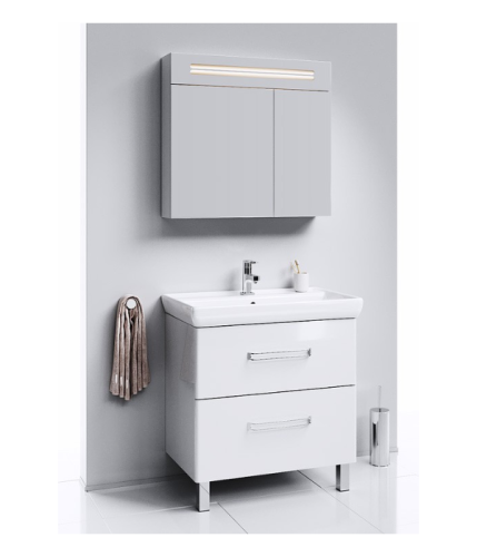 Тумба с умывальником AQWELLA Neo 80 Белый NEO0108